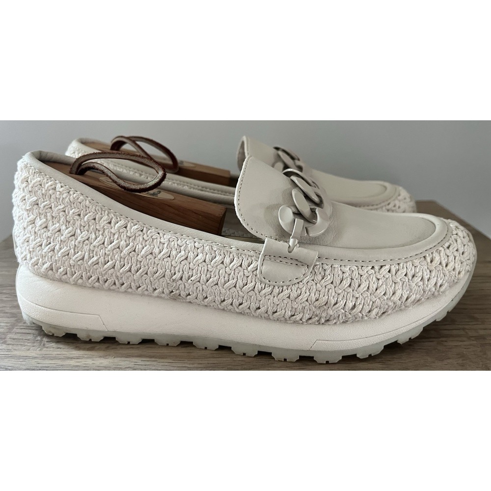 Baretraps GAEL Ivory Chain Loafer Comfort Flats Women's 6.5 Shoes W2